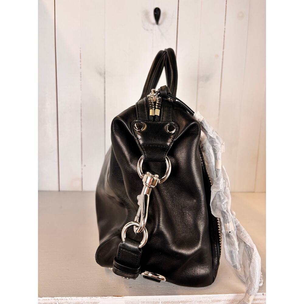 Rebecca Minkoff x Morgan Stanley Black Leather Shoulder Bag NWOT - Picture 9 of 10